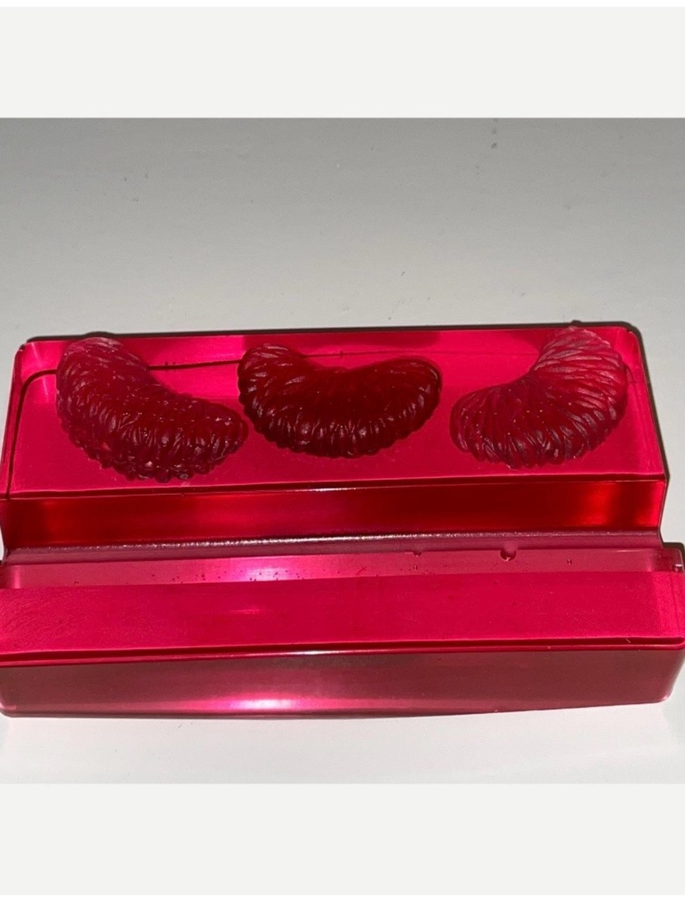 Ruby Red Grapefruit Resin Phone Stand and Business Card Holder
